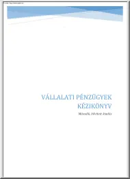 Ulbert József - Vállalati pénzügyek