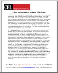 3 Tips for Negotiating Reduced CAM Costs