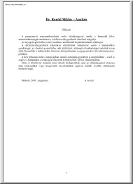 Dr. Rontál Miklós - Analízis