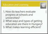 Education and Learning, szókártyák
