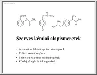 Szerves kémiai alapismeretek