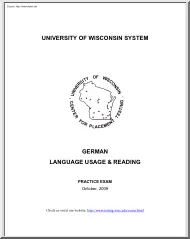 German Language Usage and Reading
