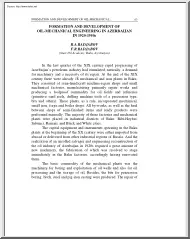 Formation and Development of Oil