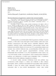 Platthy István - Érzelmi