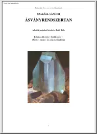 Szakáll Sándor - Ásványrendszertan