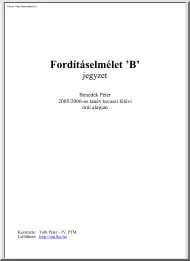 Tóth Péter - Fordításelmélet II