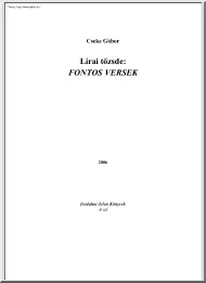 Cseke Gábor - Lírai tőzsde, fontos versek