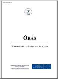 Órás, szakmaismertető információs mappa