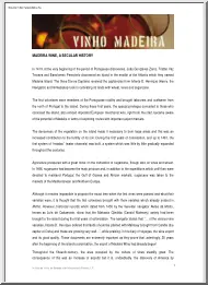 Madeira wine, a secular history