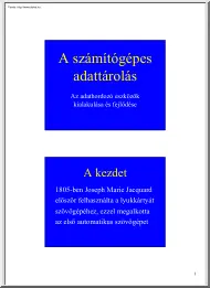 A számítógépes adattárolás