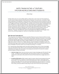 Allison Boye - Note taking in the 21st century, tips for instructors and students
