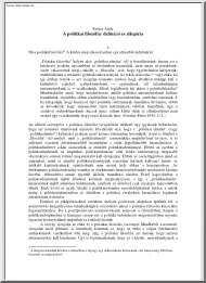 Farkas Attila - A politikai filozófia, definíció és allegória