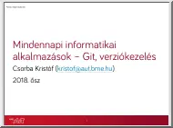Csorba Kristóf - Mindennapi informatikai alkalmazások, Git, verziókezelés