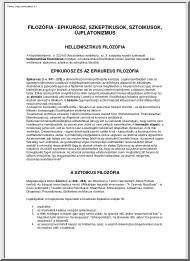 Epikurosz, szkeptikusok, sztoikusok, újplatonizmus