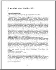 A nukleáris leszerelés kérdései