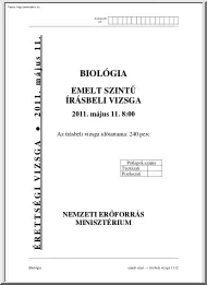 Biológia emelt szintű írásbeli