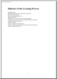 Didactics of the Learning Process