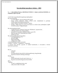 Kereskedelmi menedzser tételek, 2003