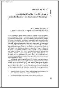 Demeter M. Attila - A politikai filozófia és a kiterjesztett gondolkodásmód módszertani követelménye