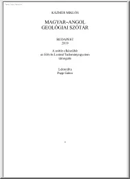 Kázmér Miklós - Magyar-angol geológiai szótár