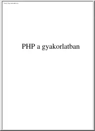 PHP a gyakorlatban