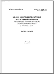 Csanádi Mária - A model explaining social and political change of party-states