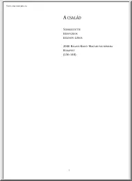 Buda Béla - A család segítésének