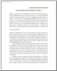Buddhism and Buddhism in China