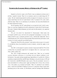 Periods in the Economic History of Britain in the 20th Century