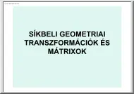 Síkbeli geometriai transzformációk