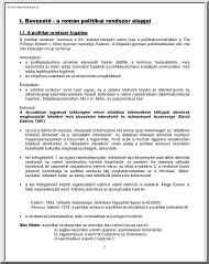 A román politikai rendszer alapjai