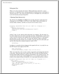 Debugging tips