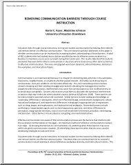 Madeline Johnson - Removing communication barriers through course instruction