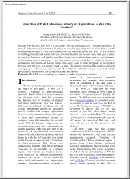 Cervinschi-Butucea - Integration of Web Technologies in Software Applications. Is Web 2.0 a Solution?