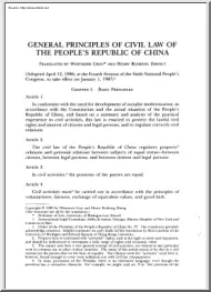 Gray-Ruiheng - General Principles of Civil Law of the Peoples Republic of China