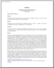 Buddhism, An Evaluation from the Theological Perspective of The Lutheran Church Missouri Synod