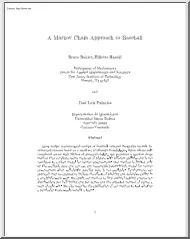 Bukiet-Harold - A Markov Chain Approach to Baseball
