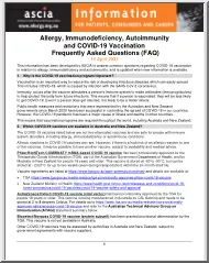 Allergy, Immunodeficiency, Autoimmunity