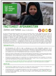 Factsheet Afghanistan, Zahlen und