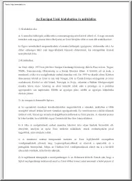 Az Európai Unió kialakulása és