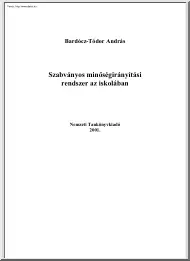 Bardócz-Tódor András - Szabványos minőségirányítási rendszer az iskolában
