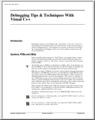Debugging tips and techniques with Visual C++