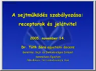 Dr. Tóth Sára - A sejtműködés