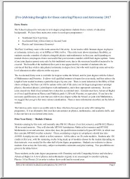 Advising Thoughts for those Entering Physics and Astronomy