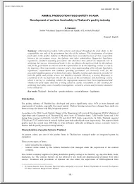 Animal Production Food Safety in Asia, Development of Onfarm Food Safety in Thailands Poultry Industry