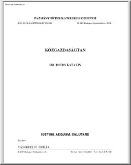 Dr. Botos Katalin - Közgazdaságtan