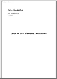 Beri Tünde - Descartes, értekezés a