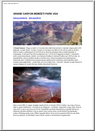 Grand Canyon Nemzeti Park USA