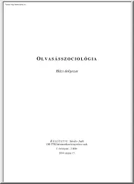 Sándor Judit - Olvasásszociológia