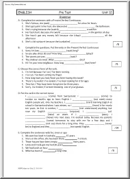 English, Pre Test